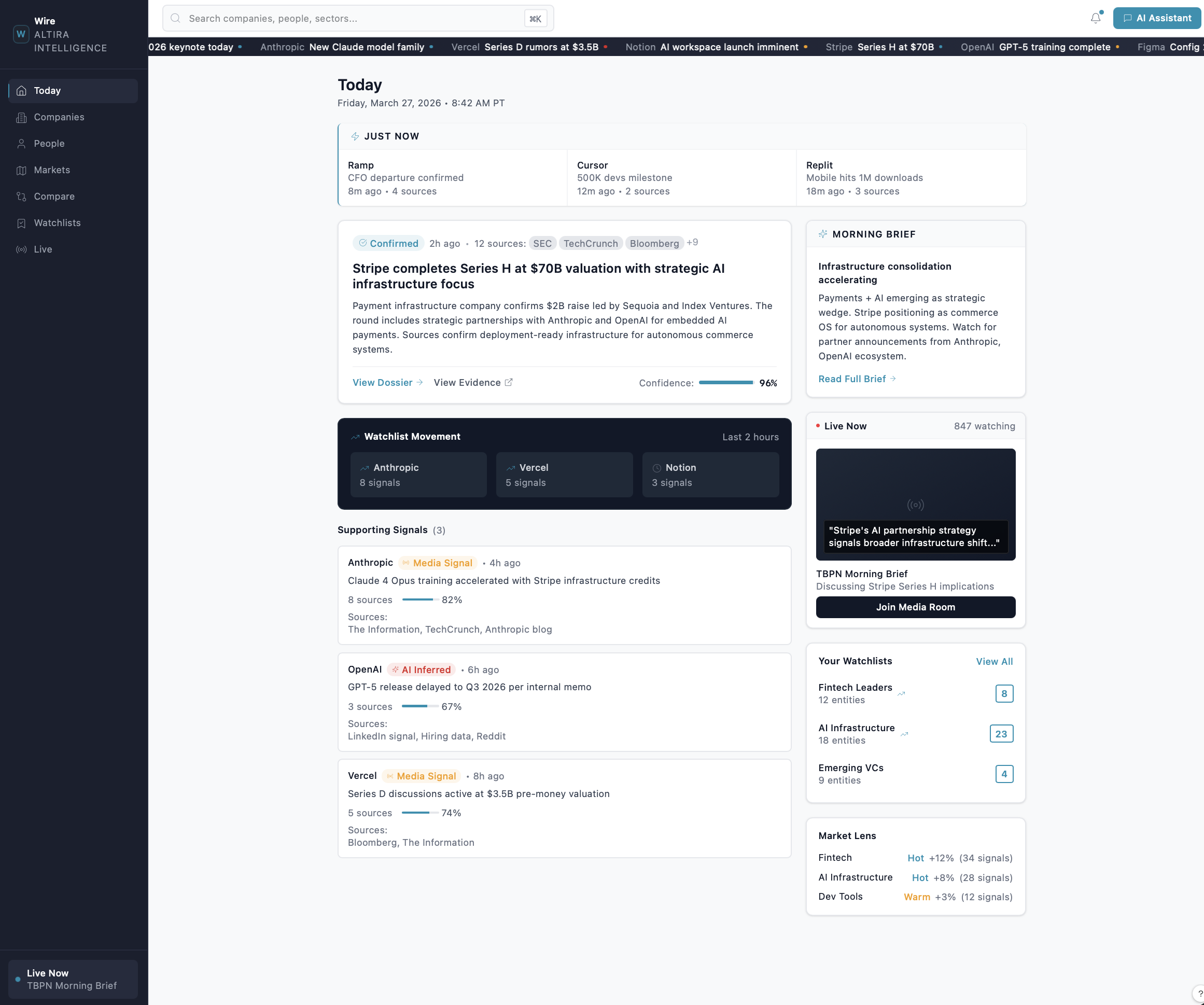 Wire Today View screenshot